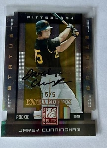 Donruss Jarek Cunningham Extra Edition 5/5 Elite Pittsburgh Autogramm Baseballkarte - Bild 1 von 3