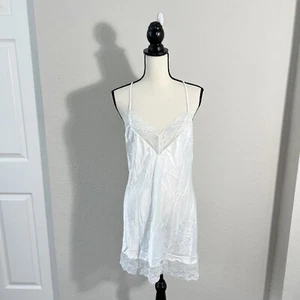 In Bloom by Jonquil Lace Chemise Night Gown Slip Women’s Large White Bridal - Picture 1 of 7