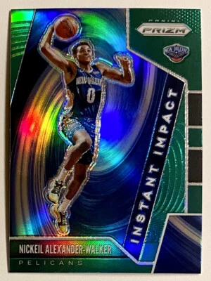 2019-20 Prizm Nickeil Walker Green Instant Impact Prizm Refractor SP RC #13 NAW - Image 1 of 3