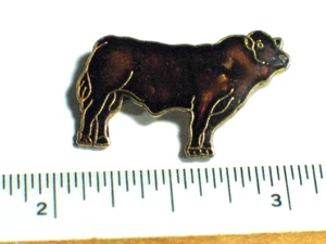 Blonde D'Aquitaine Rinder Kuh Vintage Emaille Pin (sm) (#72) - Bild 1 von 2