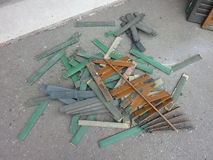LOT of salvaged WOODEN victorian SHUTTER slats GREAT 4 ART painting projects - Picture 1 of 9