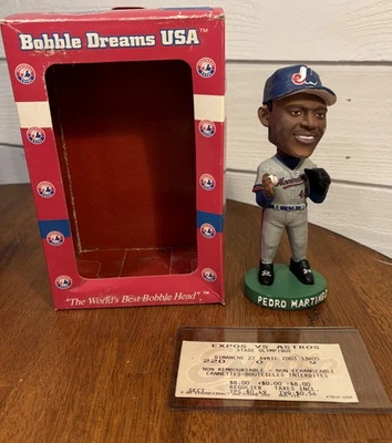 Pedro Martinez BobbleDreams Montreal Expos Bobblehead 2003 Stub See Photos - Image 1 of 4