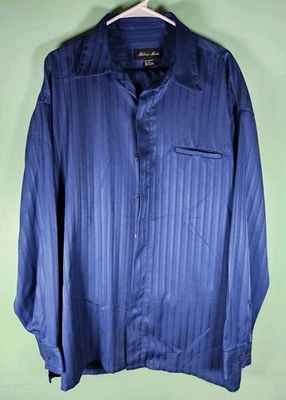 Traje de hombre Milano Moda 2 piezas a rayas azul 40x34 Foto 1 de 4