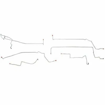 Linhas de freio intermediárias compatíveis com Ford Mustang GT 1999-2004 com TC ZIN9903OM - Imagem 1 de 2