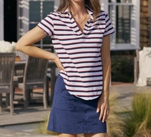 Frank & Eileen Neu ohne Etikett Charlotte Perfect Polo Heritage Jersey gestreift - Large - Bild 1 von 8