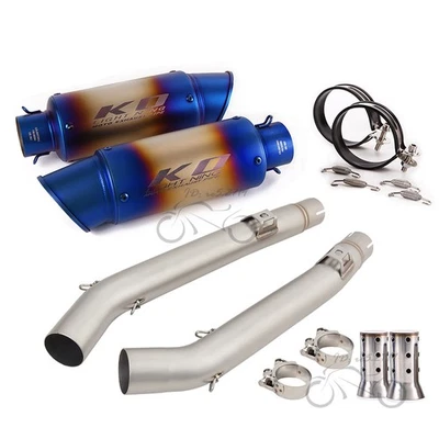 Silenciador azul pontas de escape sistema deslizante para Suzuki Vstrom 1000 DL1000 2002-2013 - Imagem 1 de 4