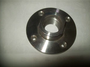 Placa frontal de acero cromado pesado de 3" 1" X 8 TPI montaje en sentido horario de torno de madera - Imagen 1 de 3