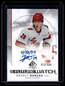 2024-25 SP Authentic Future Watch Inscribed Bradly Nadeau RC Auto /999 #148 - Picture 1 of 2