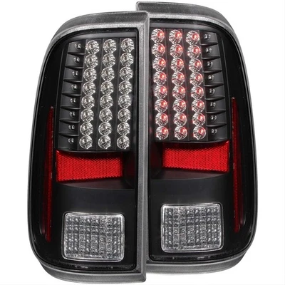 Anzo LED Taillights Clear W/ Red Inserts Black 2008-2011 Ford F-250 Super Duty - Изображение 1 из 4