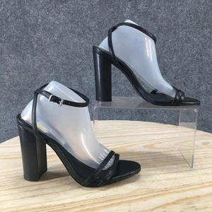NEU Steve Madden Damen-Sandalen 6,5 M Candid Freizeit Knöchelriemen schwarz Leder - Bild 1 von 19