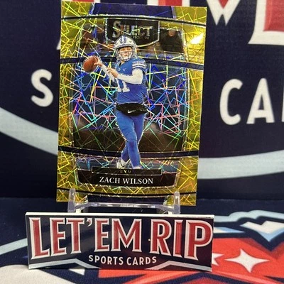 2022 Panini Select Draft Picks #41 Zach Wilson Gold Lazer Prizm - Image 1 of 2