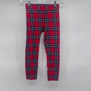 Janie and Jack Mädchen rot kariert Leggings Hose Größe 7 Urlaub festlich - Bild 1 von 4