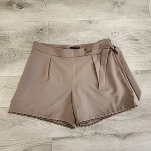 Banana Republic pantaloncino elegante donna 12 cravatta laterale e zip orlo smerlato nuovo senza etichette - Foto 1 di 8