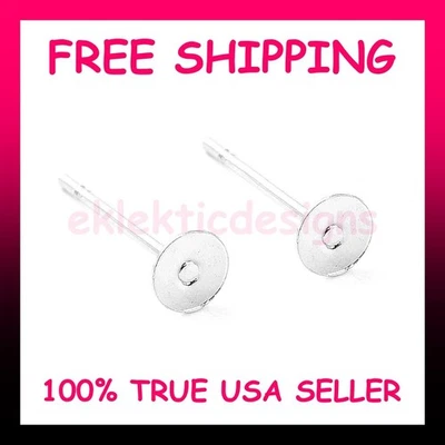 4 mm x 12 mm 100 piezas Plata LATÓN A GRANEL Tachuelas Traseras Planas Postes Bandeja Pendientes ENVÍO GRATUITO Foto 1 de 3