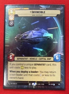 STAR WARS UNLIMITED JUMP TO LIGHTSPEED LEGENDARY #453 INVINCIBLE HYPERSPACE - Picture 1 of 3