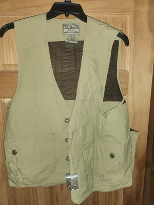 L.L. Bean Men's  Hunter's Vest Nylon Med Beige NWOT - Image 1 of 3