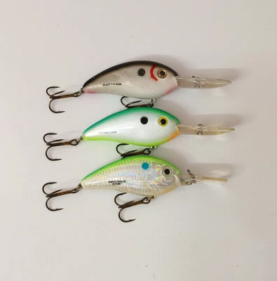 (3) Bomber Fat Free Shad #7 Fishing Lure Lot of 3 - Image 1 of 3