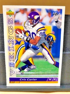 1993 Upper Deck Card #137, Cris Carter, WR Minnesota Vikings, Near Mint - Picture 1 of 12