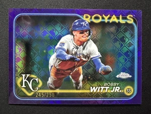 2024 Topps Chrome Logofractor Bobby Witt Jr. #120 Logofractor Viola #/250 - Foto 1 di 2