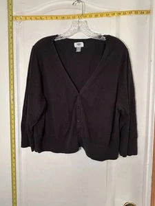 OLD NAVY BLACK CARDIGAN SIZE 2X - Picture 1 of 7
