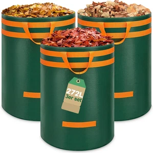 3X Gartenabfallsack 272L stabil mit Griffen, selbststehend,ideal für Laub & Gras - Bild 1 von 12