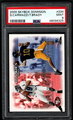 Tom Brady 2000 Skybox Dominion #234 Rookie Pairs RC PSA9 MINT Patriots - Image 1 of 2