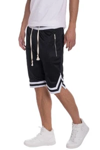 Striped Band Solid Basketball Shorts - Picture 1 of 19