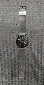 Orologio al quarzo Van Heusen uomo tutto nero cinturino in rete metallica - Foto 1 di 9