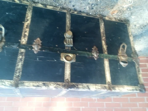 Antique Vintage Steamer Wardrobe Trunk Cover