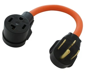Adaptador 1,5 ft 50A 125/250V NEMA 14-50P a 30A 125/250V NEMA 14-30R de AC WORKS® - Imagen 1 de 5