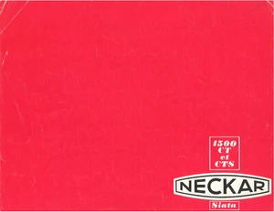 Katalog Prospekt Neckar (ex NSU Fiat) / Siata 1500 CT / CTS 1961 Frankreich - Bild 1 von 2