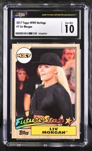 Liv Morgan - 2017 Topps Heritage WWE Future Stars Rookie Card #7 CSG 10 🔥🔟🔥💯
