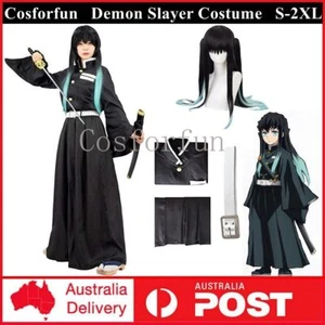 Adult Demon Slayer Costume Tokitou Muichirou Cosplay Wig Kimetsu no Yaiba Outfit