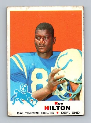 1969 Topps #160 Roy Hilton LOW GRADE Vintage Football Card - Image 1 of 2