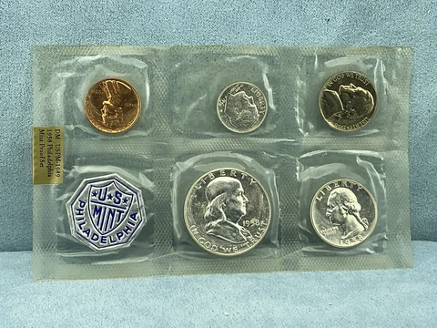 1958 PROOF SET, in the Original US MINT Sealed, No Outer Envelope Cover