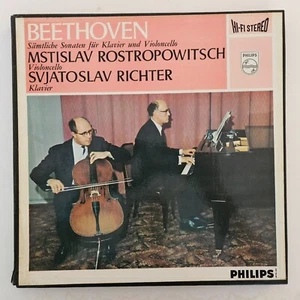 Beethoven: Cellosonaten - Rostropovich / Richter Philips Niederlande 2LP Box - Bild 1 von 9