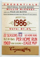 2012 Panini Cooperstown Credentials - #2 - Willie McCovey - San Francisco Giants