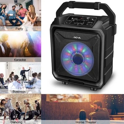 Altavoz Karaoke Inalámbrico Portátil 18" 25W Subwoofer Luces LED Altavoz Fiesta Foto 1 de 4