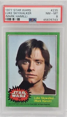1977 Star Wars Luke Skywalker (Mark Hamill) #235 PSA NM-MT 8 - Image 1 of 2