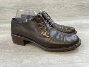 Via Spiga Damenschuhe Oxford 8,5 braun Leder italienischer Luxus Blockabsatz elegante Schuhe - Bild 1 von 11