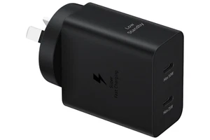Original Genuine Samsung 50W Duo AC Charger with 1.8 LONG USB-C to USB-C Cable - Picture 1 of 3