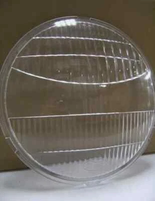 1933 1934 Ford Car Pickup Truck Glass Fluted Headlight Lens 9" Diameter w Logo - Image 1 of 2