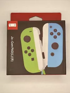 After Market Switch Jo-Con Pair Neon Green And Neon Blue Wireless Controllers - Picture 1 of 5
