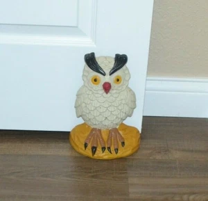 Cast Iron Owl Door Stop Heavy PAINTED 9" Super Cute - Picture 1 of 6