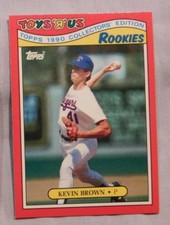 1990 TOYS R US Rookies Kevin Brown Rangers Baseball Card 