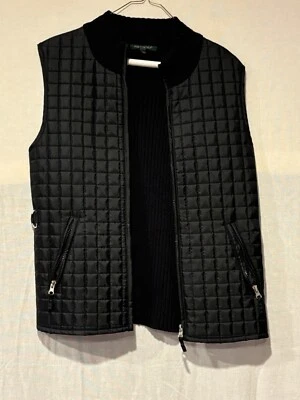 Black Quilted Sweater Vest For Cynthia Petite Large - Image 1 of 4