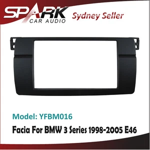 Double 2 DIN Facia Kit Panel Fascia Dash Plate For BMW 3 Series E46 1998-2005 SP - Bild 1 von 1