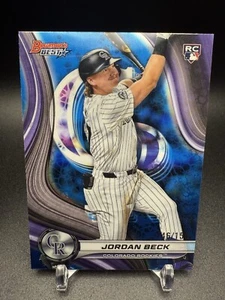 2024 Bowman's Best Jordan Beck /150 Rookie Blue Refractor - Colorado Rockies - Picture 1 of 2