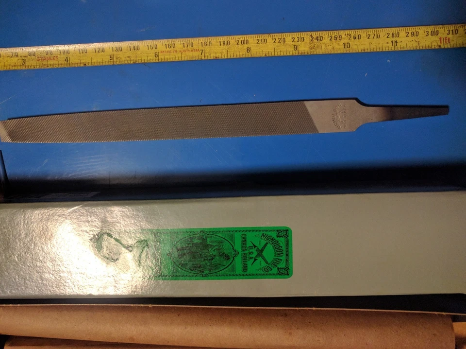 Nicholson Hand Files 8" Flat Bastard (coarse)  No.03566. Made in American (USA) - image 1 of 1