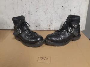 Vintage Men's leather Harley Davidson oil resistant size 10 - Picture 1 of 8